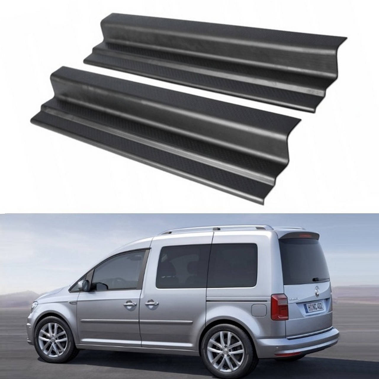 

Пластиковые защитные накладки на пороги для Volkswagen Caddy, Caddy Maxi 2015-2020