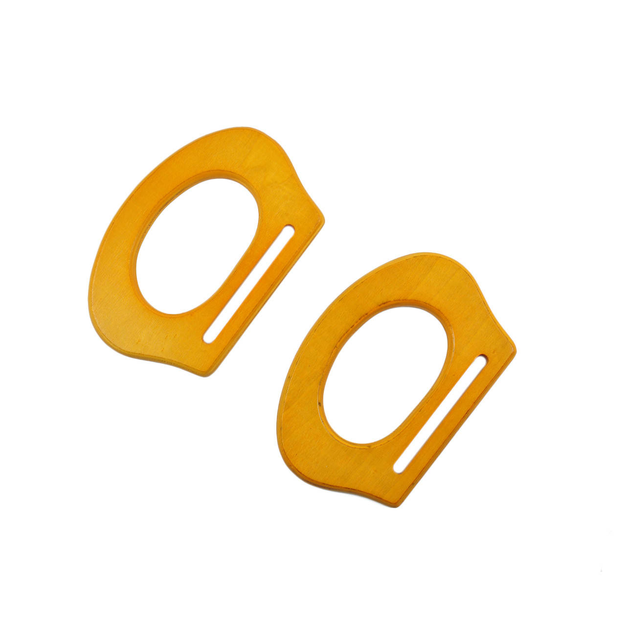 

Комплект ручок для сумки дерев'яних Півкільце з прорізом 13,5х9 см Червона Охра