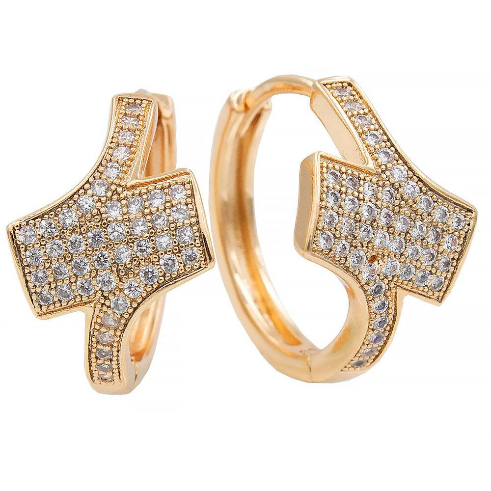 

Серьги 1,8 см лимонная позолота (Медицинское золото)