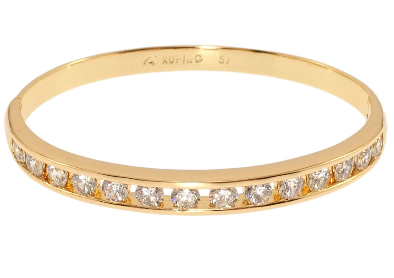 

Браслет Xuping Позолота 18K "Дорожка циркония" ø 5,7см