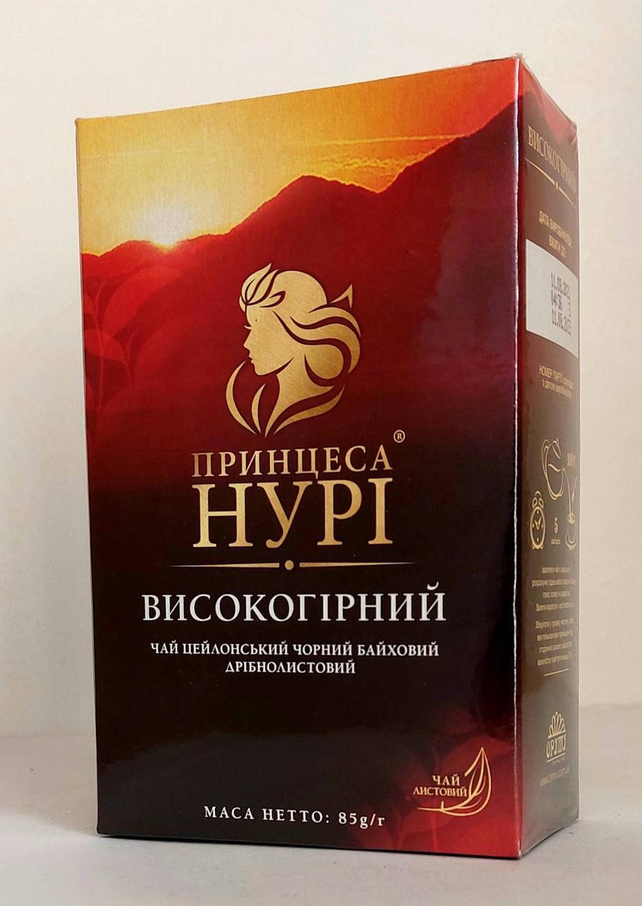

Чай ТМ "Принцесса Нури" черный листовой "High grown" 85 г