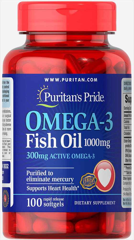 

Рыбий жир Омега-3 (Omega-3 Fish Oil) 1000 мг 100 капсул