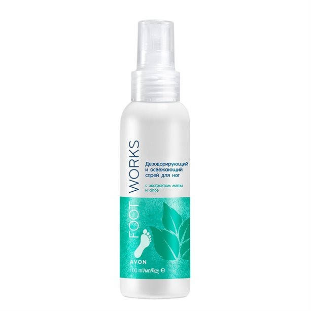 

Спрей для ног с экстрактом мяты и алоэ FootWorks AVON 100ml