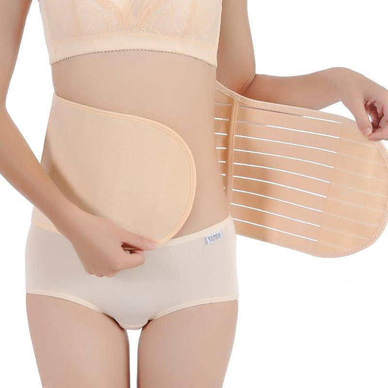 

Утягивающий послеродовой бандаж Slim на липучке, телесный