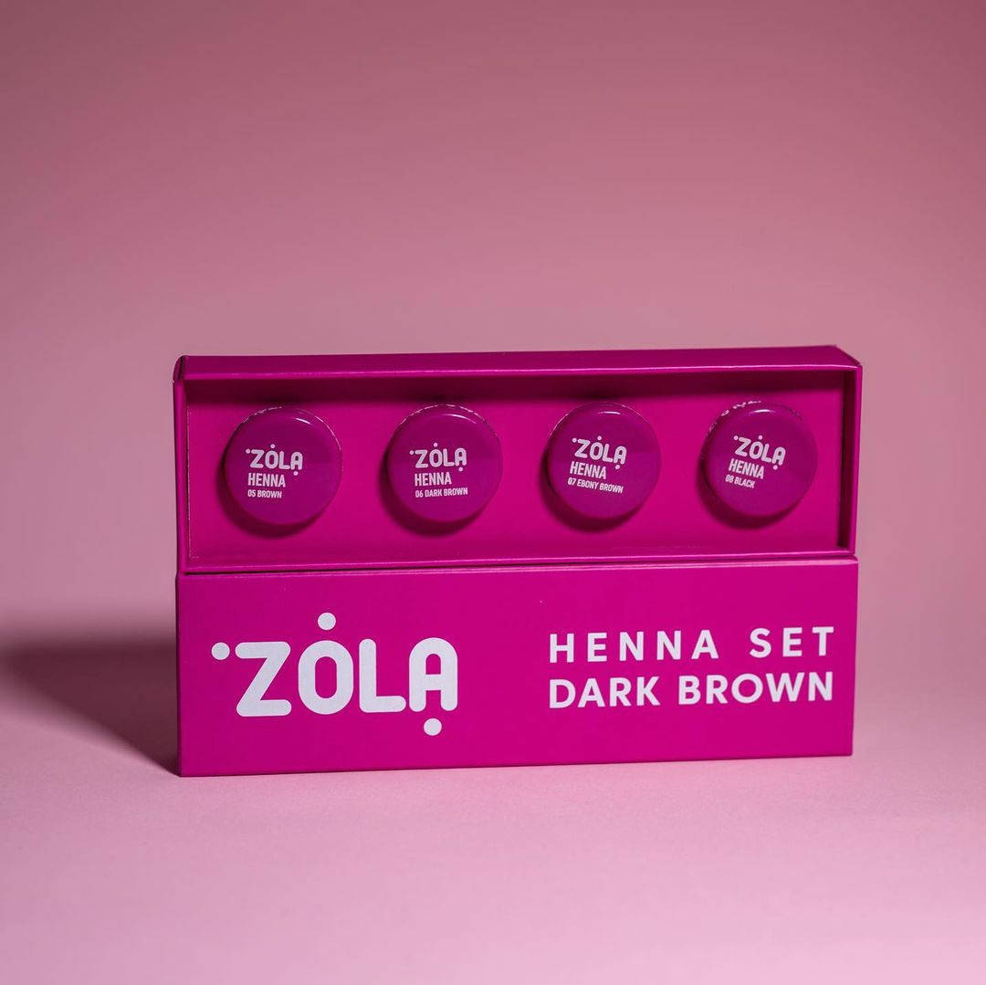 

Набор хны Dark Brown для бровей от Zola (4шт по 2.5г)