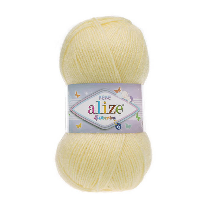 

13 Пряжа Alize Sekerim Bebe желтый