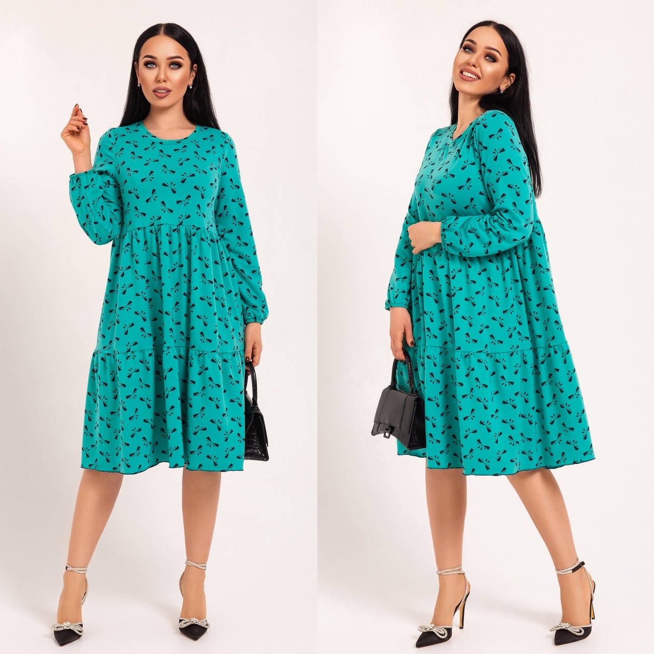 

Платье женское в цветок трикотаж двунитка 46-48;50-52;54-56;58-60 "LADA" недорого от прямого поставщика