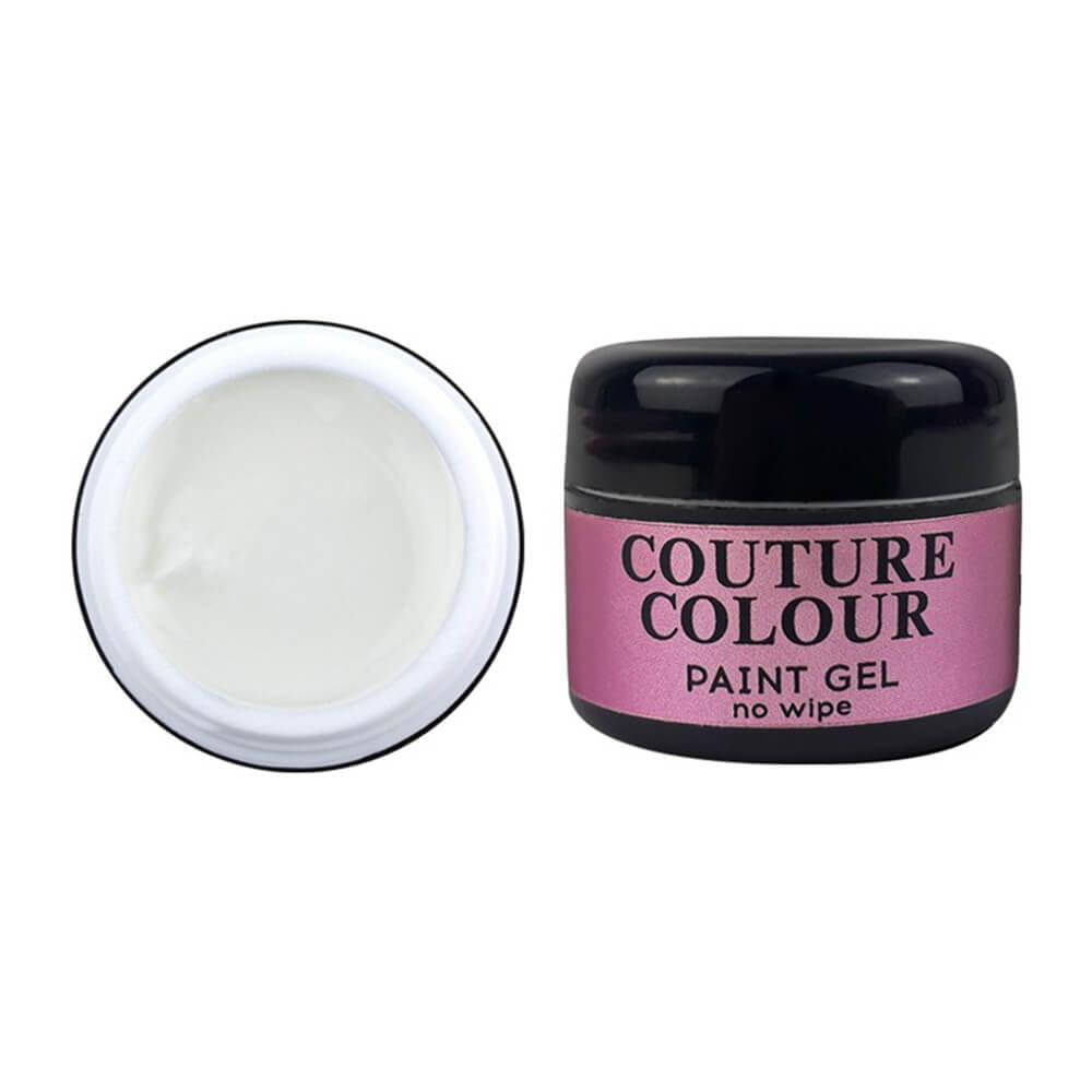 

Гель-краска без липкого слоя COUTURE Colour Paint Gel no wipe 5г, WHITE, Белый