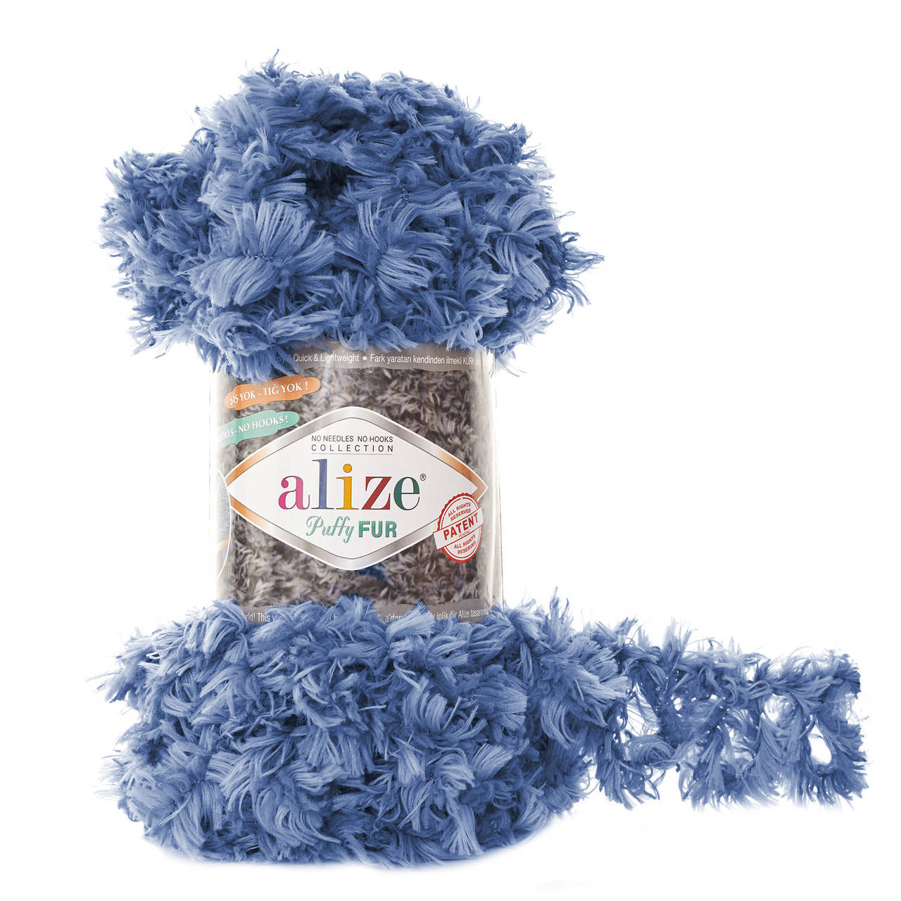 

Пряжа с петлями для вязания руками Alize Puffy Fur 6116 (нитки с петельками Ализе Пуффи Фер Фур)