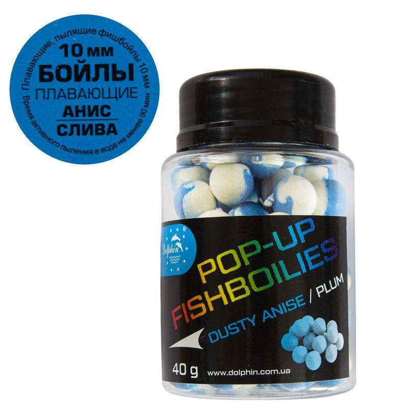 

Бойлы Dolphin Pop-up Анис/Слива 10mm 40g