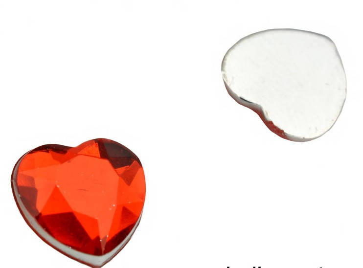 

Камень клеевой сердечко красное