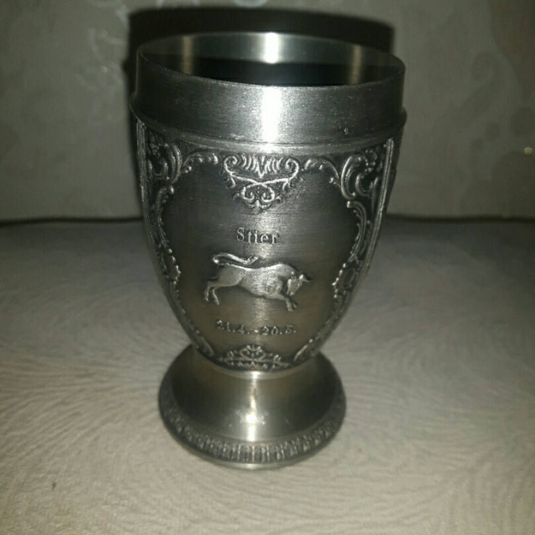 

Оловянная рюмка бокал Телец / Бык