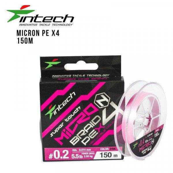 

Шнур плетеный Intech MicroN PE X4 150m (0.4 (0.104mm/10lb/ 4.54kg))