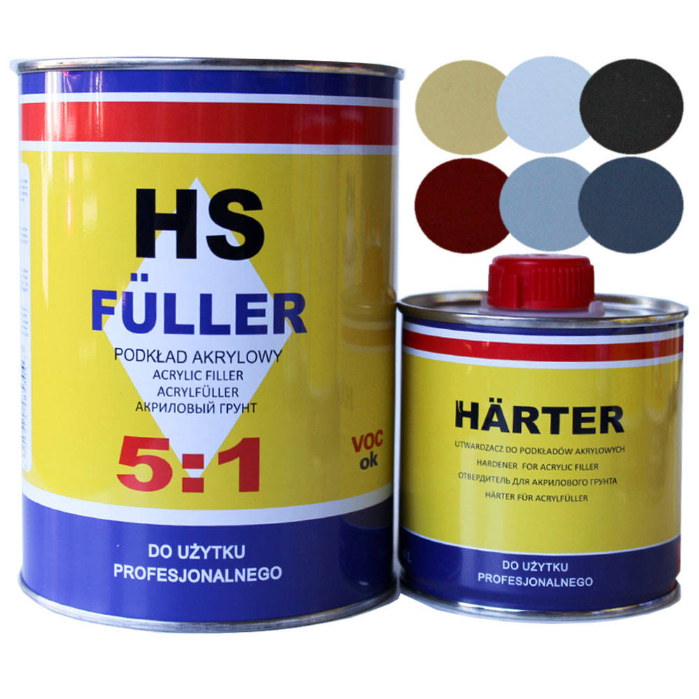 

Грунт акриловый с отвердителем Moto-Gama HS Filler 5+1 1л Черный