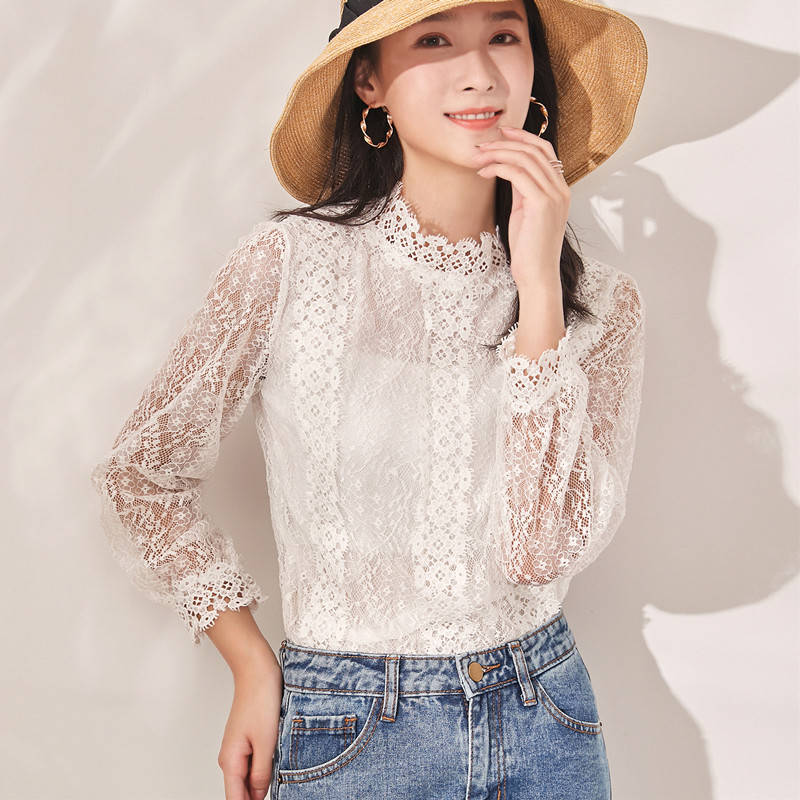 

Элегантная блузка со стойкой 42-46 (в расцветках)