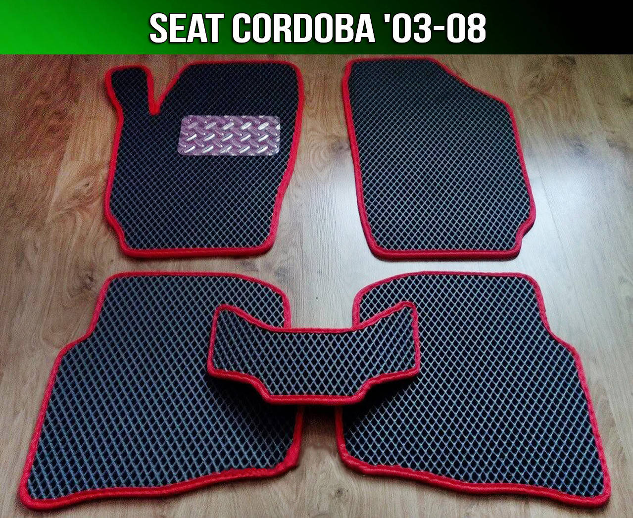 

ЕВА коврики на Seat Cordoba '03-08. EVA ковры Сеат Кордоба, Черный