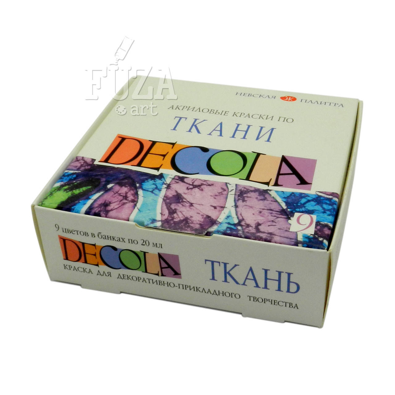 

Набор акриловых красок по ткани DECOLA (Декола) на водной основе, 9 цв. по 20 мл, Разные цвета