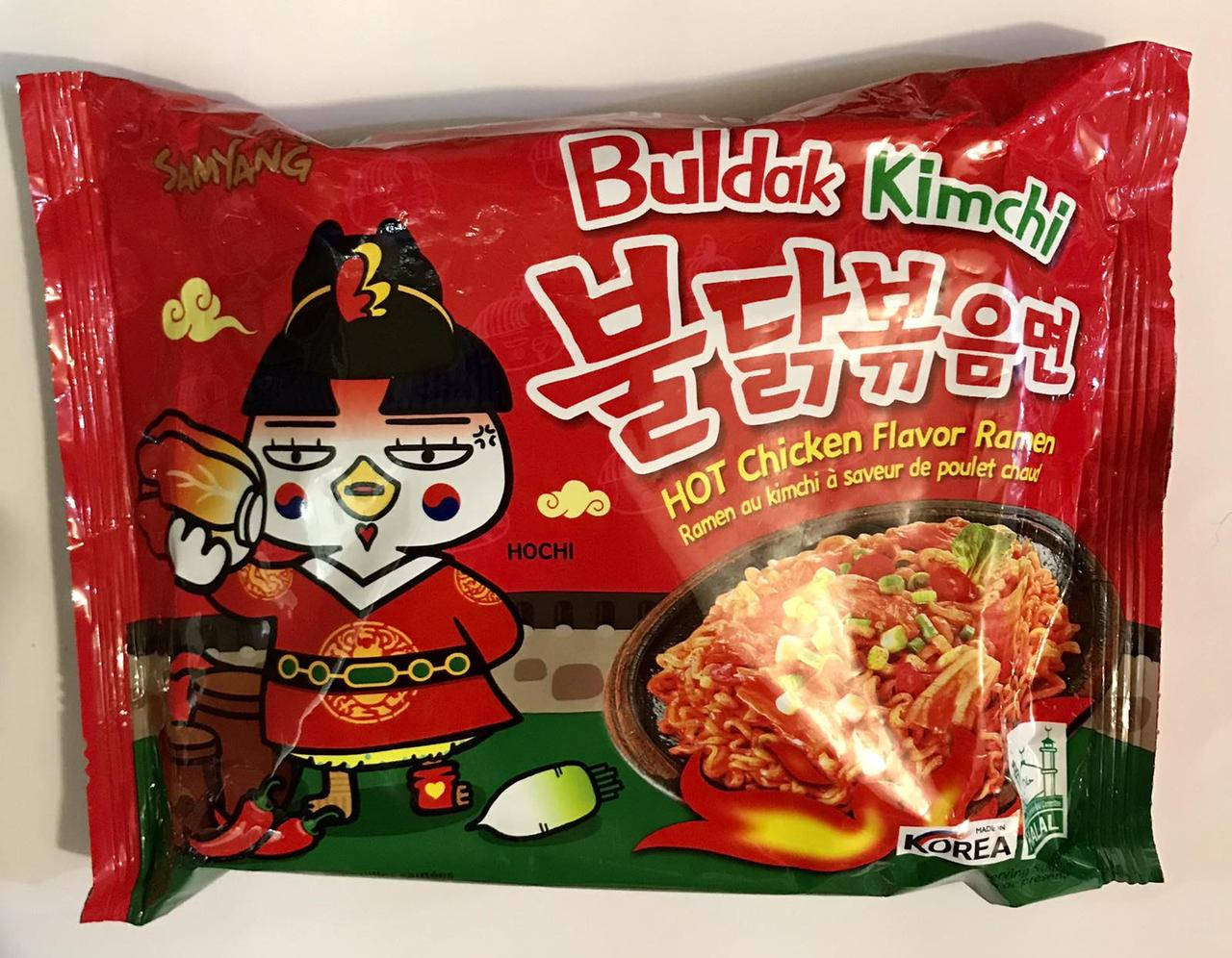 

Корейская лапша очень острая со вкусом Кимчи SAMYANG Kimchi Buldak Hot Chicken Flavor Ramen 140g (Корея)