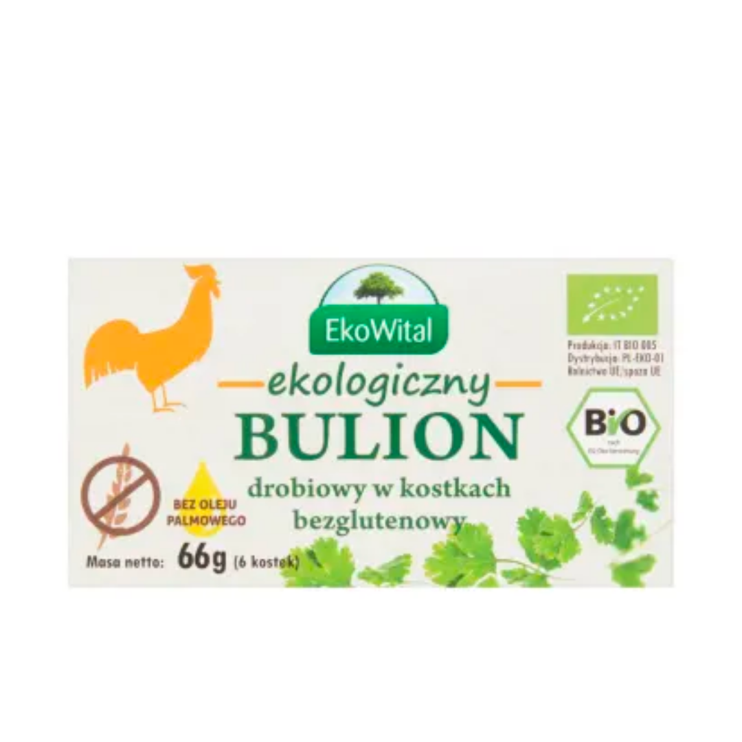 

ECO VITAL BIO безглютеновий бульйон з птиці (6 кубиків)