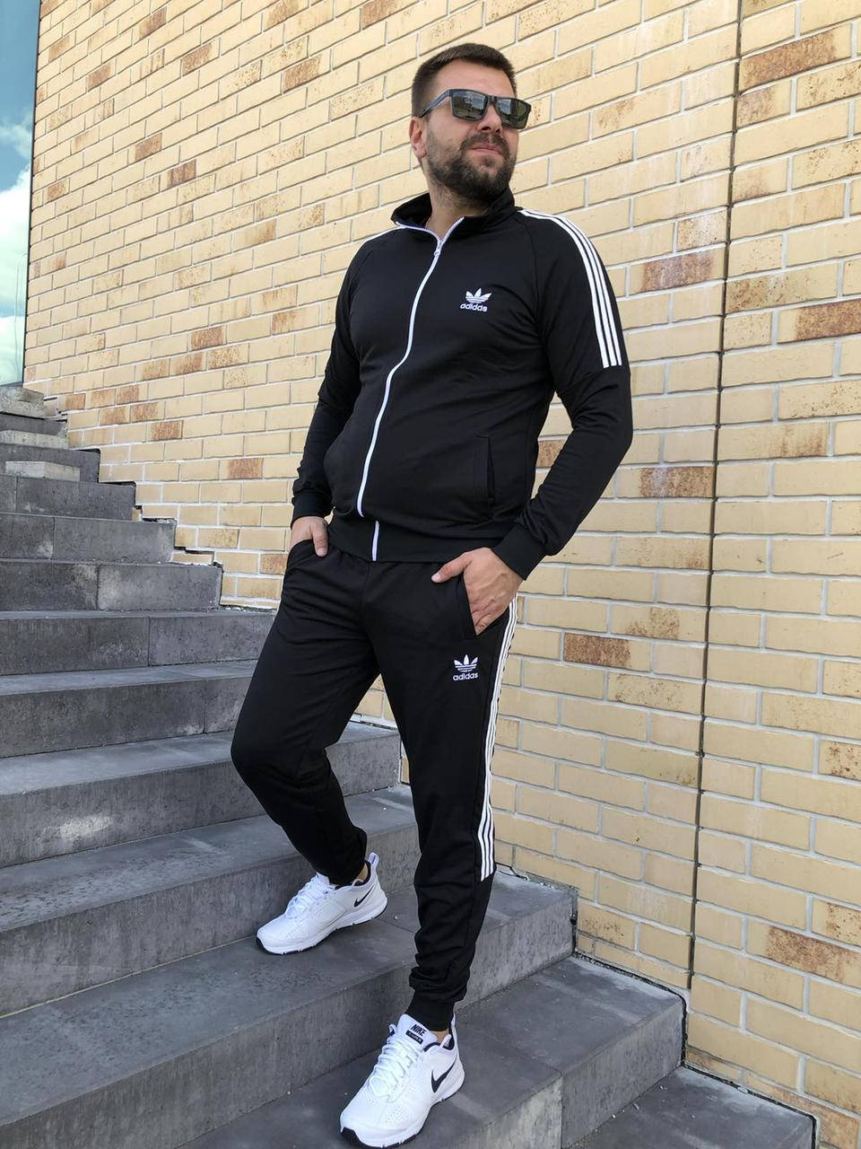 

Спортивный костюм мужской турецкий адидас Спортивный костюм двунитка Adidas S, Красный