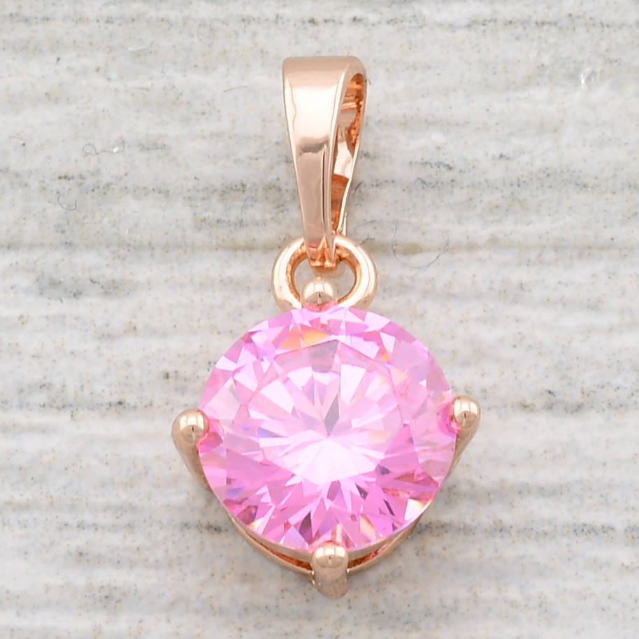 

Кулон Xuping для цепочки до 3 мм 80572 размер 17х8 мм розовые фианиты вес 1.2 г позолота РО