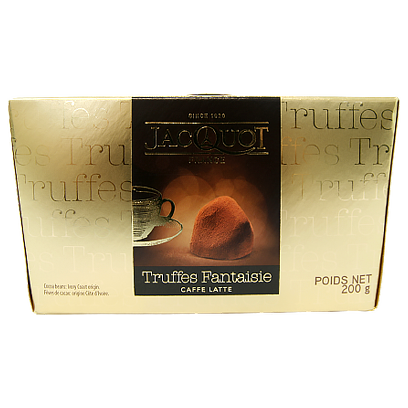 

Цукерки трюфелі Джакот кава Jacouot caffe latte 200g 16шт/ящ (Код : 00-00012037)