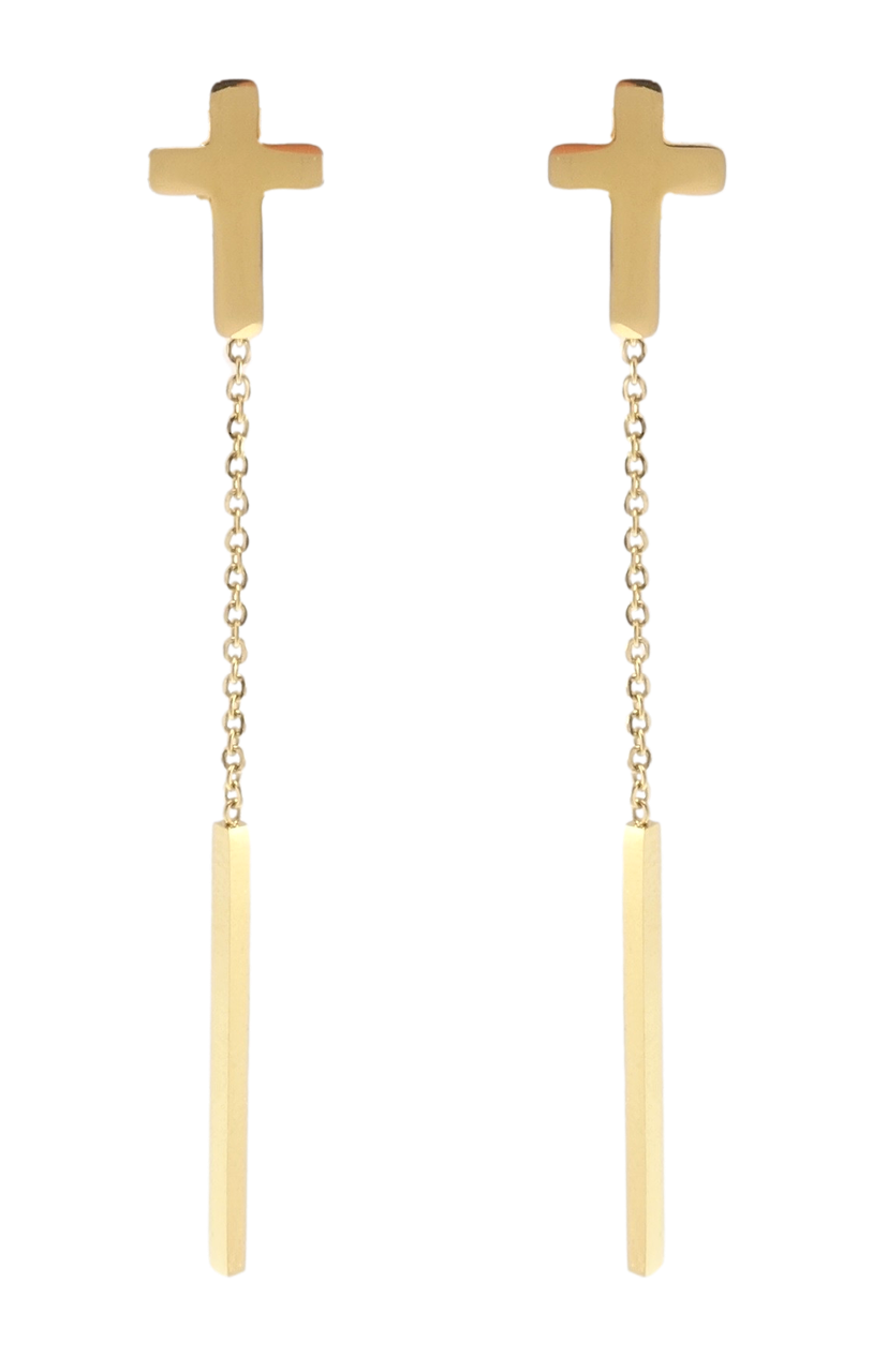 

Серьги XP TTM Stainless Steel Лимонный оттенок гвоздики (пусеты) "Крестики"