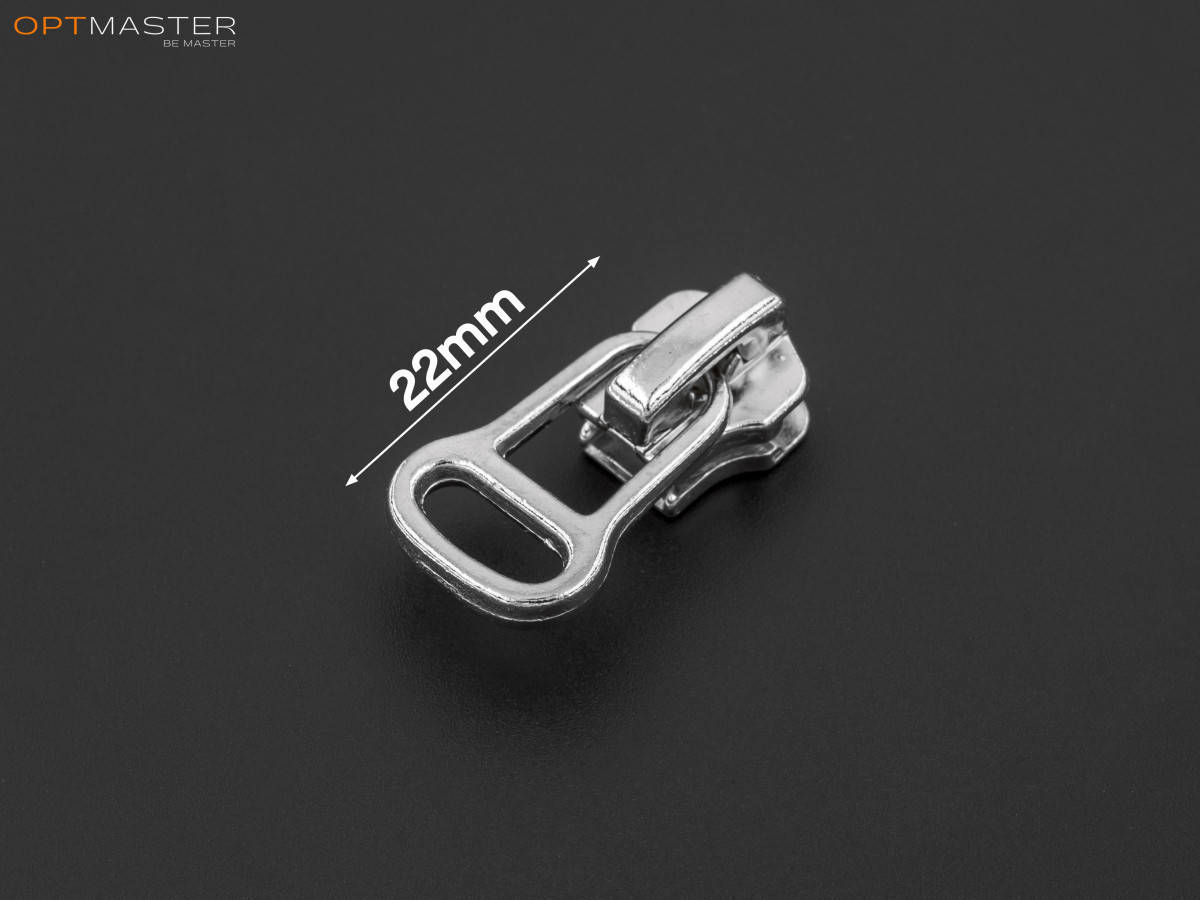 

Бегунок №5 на металлическую молнию (с фиксатором), цв.никель, арт. HH-1245