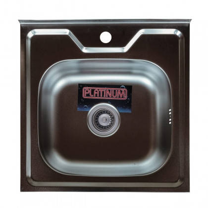 

Накладная кухонная мойка Platinum 50*50 (cм) в покрытии satin (матовая), с толщиной 0,7 (мм)