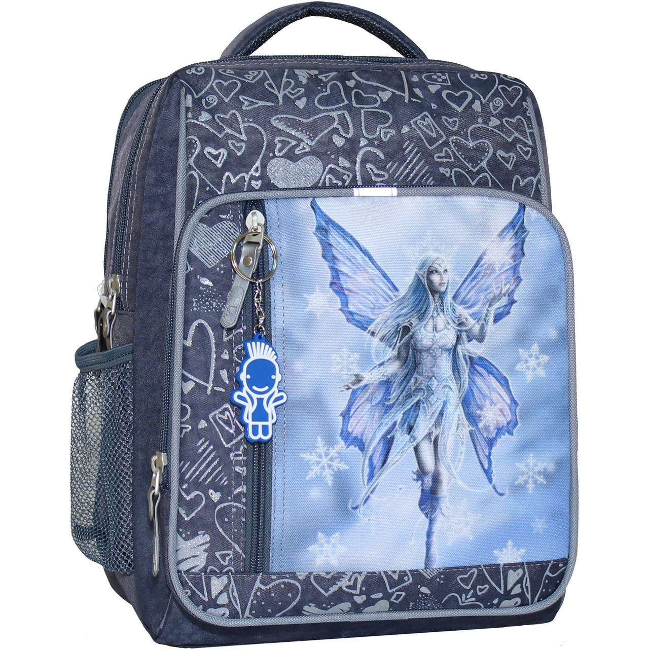 

Рюкзак школьный для девочки с феей Bagland серого цвета.(00112702), Серый