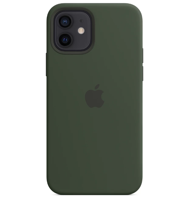 

Силиконовый чехол Silicone Case с MagSafe iPhone 12 и iPhone 12 Pro/Айфон 12 и Айфон 12 Про Зеленый, Темно-зеленый