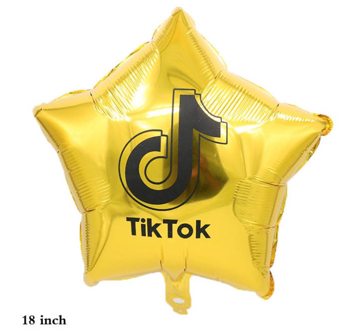 

Фольгированная звезда Тик Ток золото 45 см