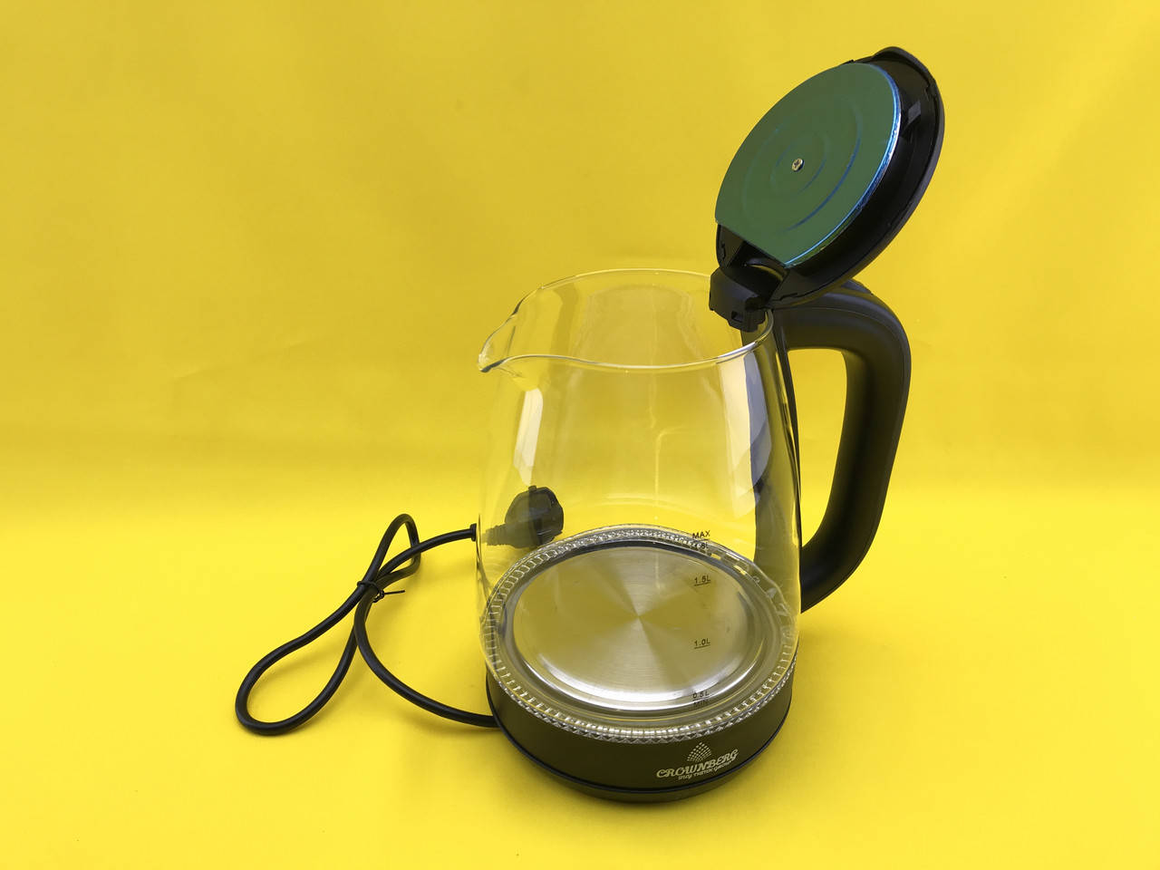 

Электрочайник со стеклянными стенками Crownberg CB-9410 Black