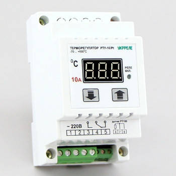 

Терморегулятор высокотемпературный цифровой на DIN-рейку (-70°...+500°, реле 10А) РТУ-10-Д-Pt