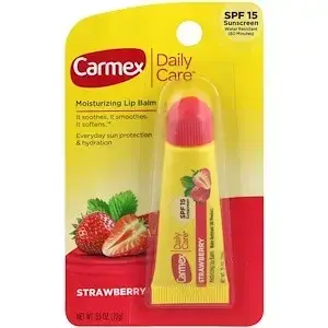 

Бальзам для губ в тюбику "Полуниця" Carmex Daily Care Lip Balm SPF 15 Strawberry Tube 10g
