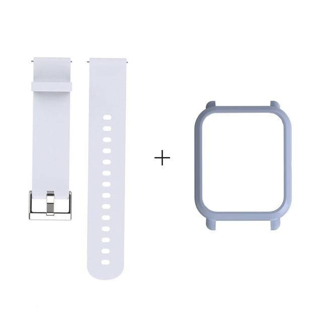 

Amazfit Bip / Bip Lite / Bip S Комплект для смарт часов (ремешок и бампер), White