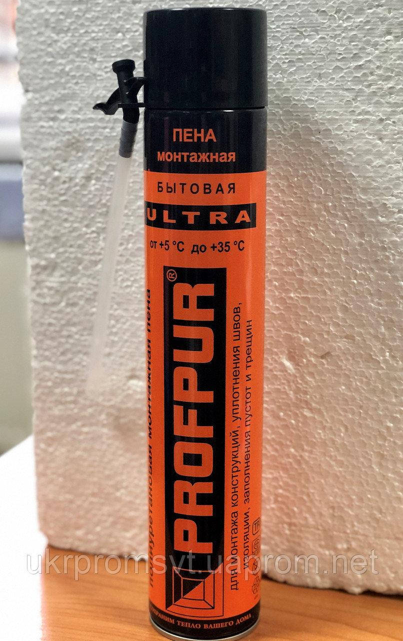 

Пена монтажная PROFPUR Ultra Бытовая (всесезонная), 750 мл