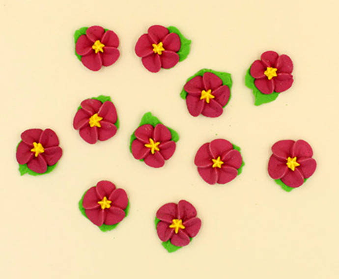 

Цукрова прикраса для кондитерських виробів Барвінок Малиновий