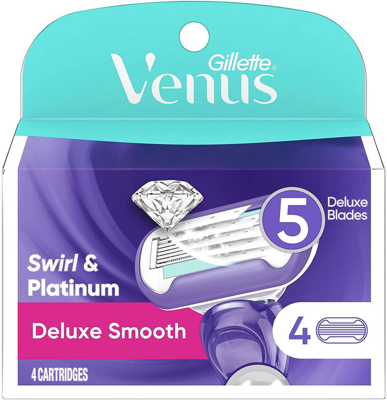 

Сменные кассеты для бритв Gillette Venus Swirl Extra Smooth, 4 шт