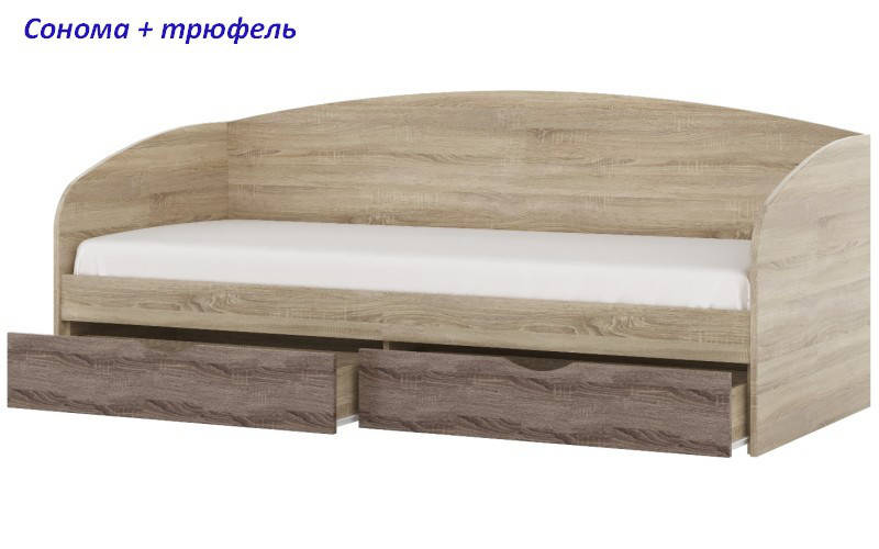 

Кровать односпальная "Комфорт" сонома + трюфель