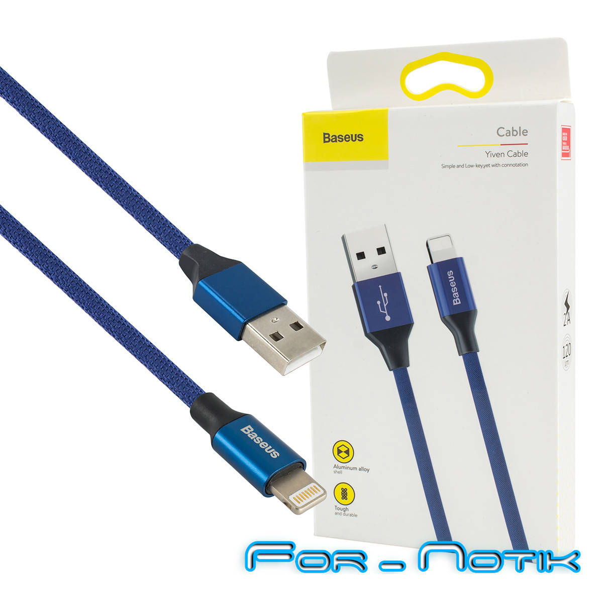 

Кабель Baseus Yiven для Cable For Apple 1.2M Navy Blue and W, Синий