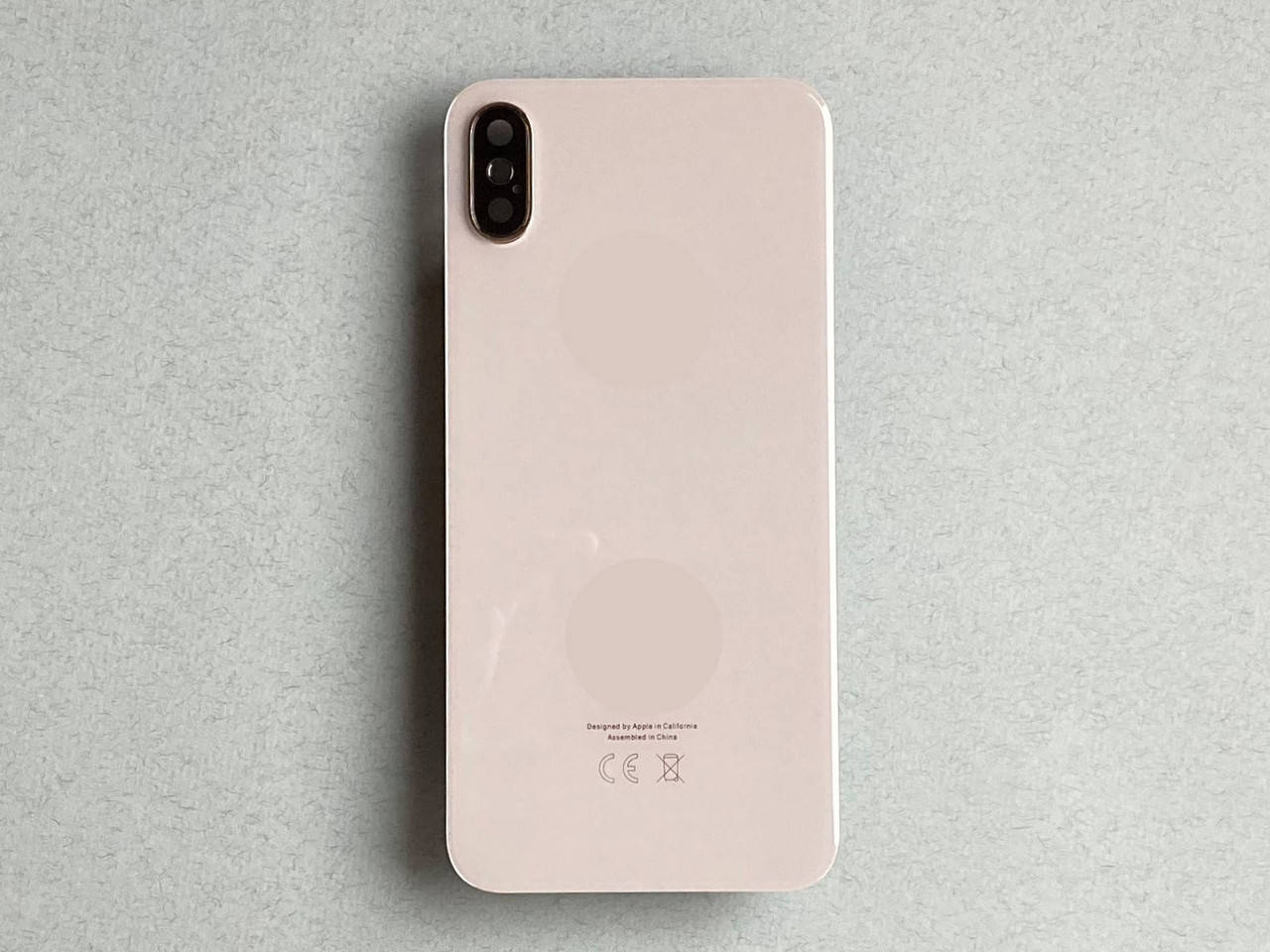 

Задняя крышка для iPhone X Silver со стеклом камеры белая, Белый