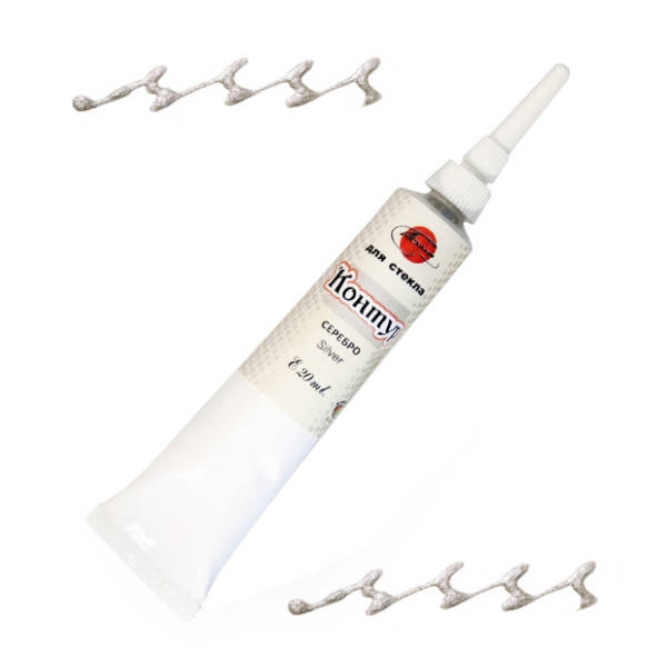 

Контур для стекла и керамики, Серебро, 20 мл, Таир