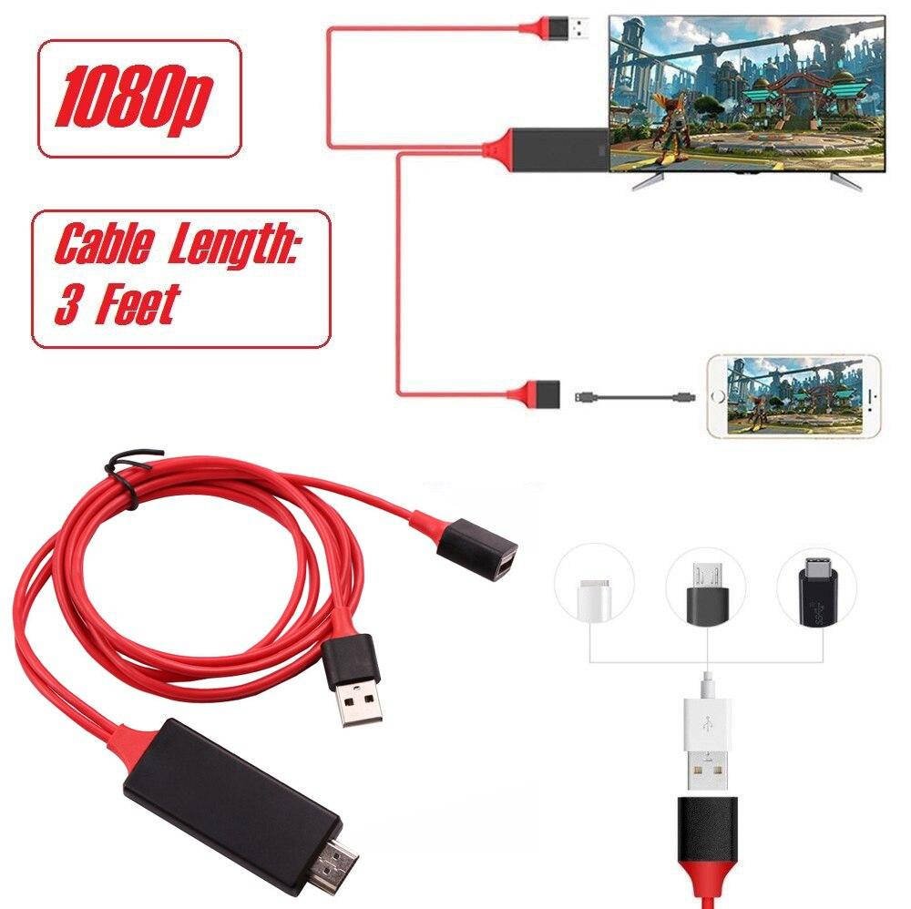 

Конвертер видео MHL HDMI G02 (на TYPE-C, на MICRO, на IPHONE) 1м