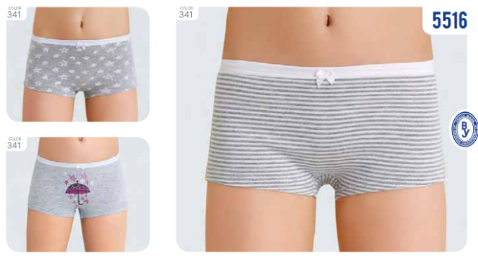 

Трусы-шорты для девочки Baykar, Арт. 5516, Серый