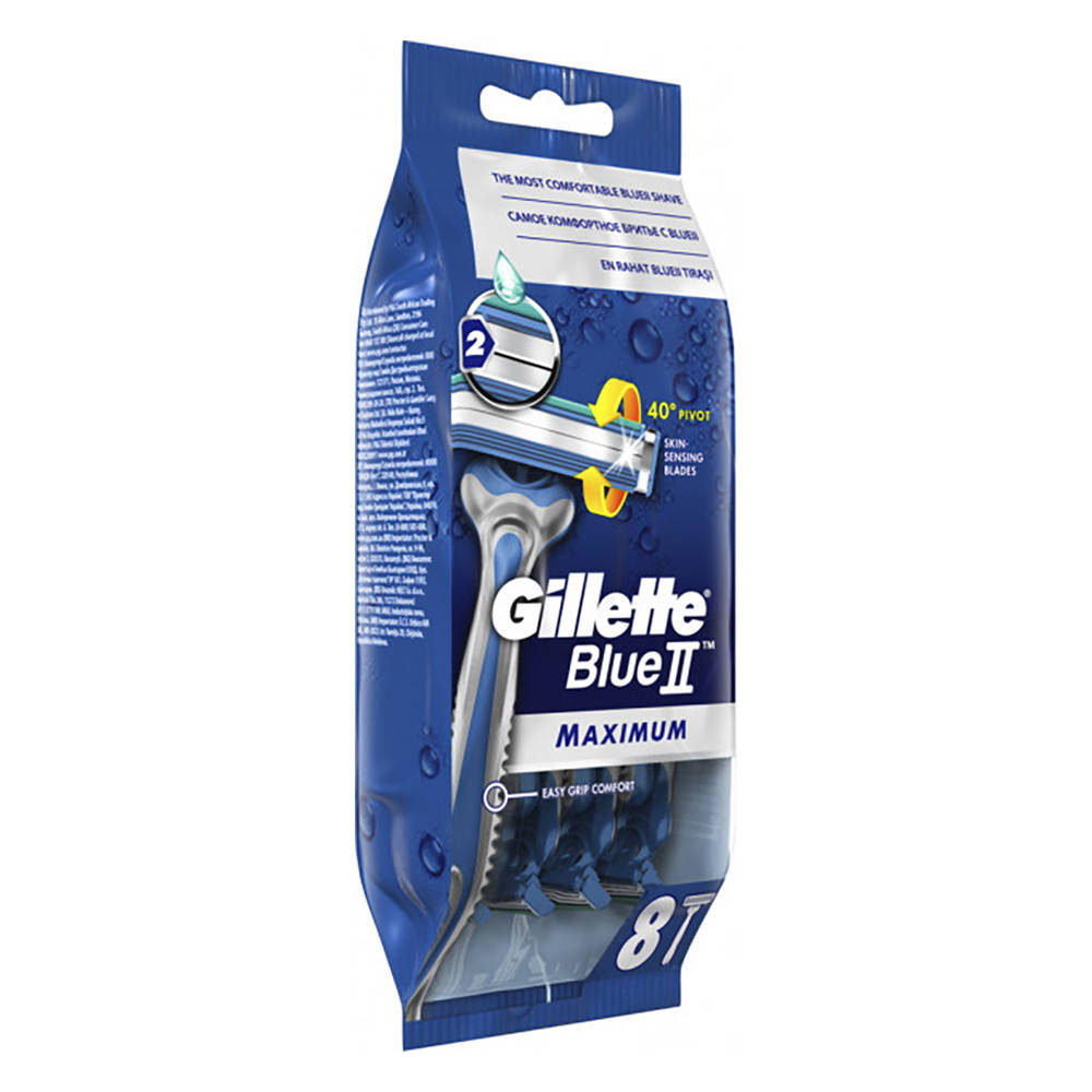 

Станок одноразовый Gillette Blue 2 Maximum 8 шт (7702018956692), Синий