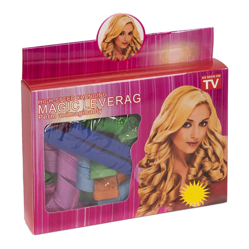 

Волшебные спиральные бигуди "Magic Leverag", с крючком 18 шт