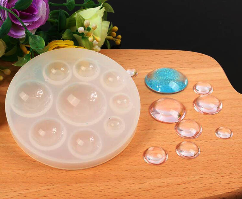 

Молд силиконовый Кабошоны Круглые 9 форм d 10-30 мм d 8.3 см форма для заливки