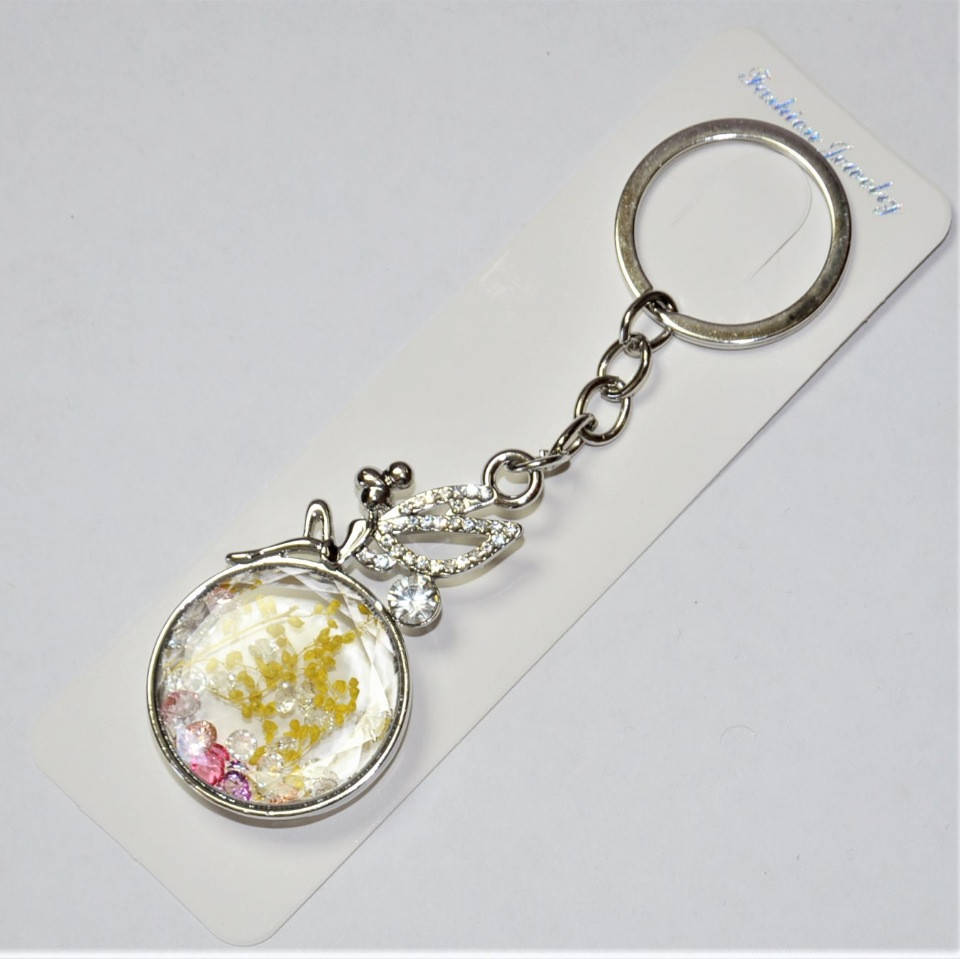 

Брелок Эльфийка d-3,2см L- 11,5см серый металл