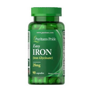 

Железо 28 мг, минерал, Puritan's Pride, Easy IRON 28 mg, 90 капсул